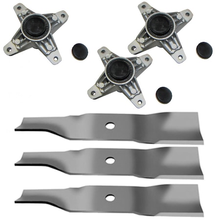 Aic Replacement Parts 44 Deck Spindle Blade Kit Combo Set Enforcer Z-Force 44 Tractor Fits Cub Cadet KT-LAE40-0066